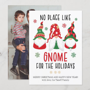 Carte Pas D'Endroit Comme Gnome Pour Les Fêtes Noël