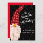 Carte Pas d'endroit comme Gnome pour les vacances (Devant / Derrière)