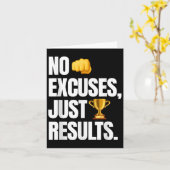 Carte Pas d'Excuses, Juste des Résultats - Motivation Dr (Fleur jaune)