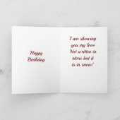 CARTE *PAS EN PIERRE...MAIS DANS LA NEIGE* JOLIE ANNIVER (Intérieur)