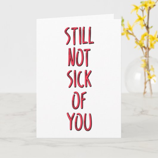 Carte Pas encore malade de toi, Drôle Saint-Valentin (Fleur jaune)