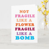 Carte Pas Fragile Comme Une Fleur Fragile Comme Une Bomb (Fleur jaune)