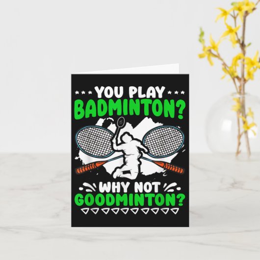 Carte Pas Goodminton Racket Shuttle Hobby Badminton Play (Fleur jaune)