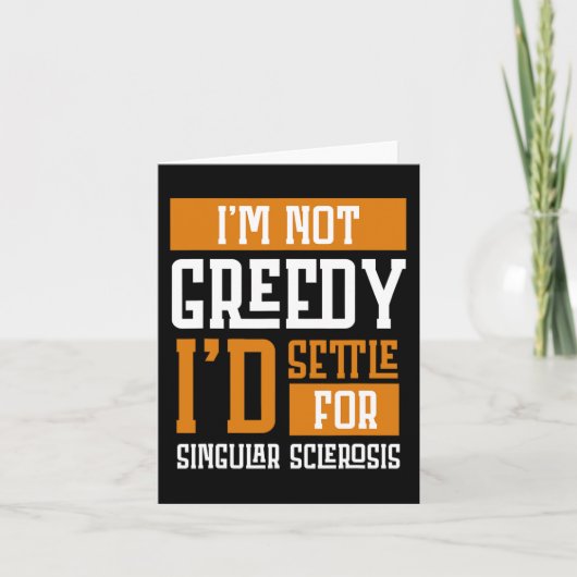 Carte Pas gourmand Je me mets à la sclérose en plaques (Devant)