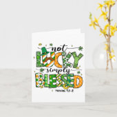 Carte Pas Lucky Simplement Béni Jour de la Saint Patrick (Fleur jaune)