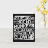 Carte Pas mon cirque pas mes singes mais je connais tous (Fleur jaune)