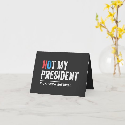 Carte Pas mon président (Fleur jaune)