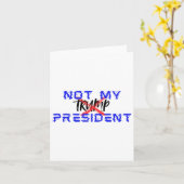 Carte Pas mon président (dis non au facisme) (Fleur jaune)
