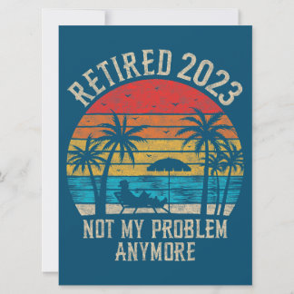Carte Pas Mon Problème Plus Drôle Retraite Vintage