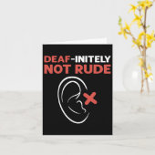 Carte Pas Rude. Langue des signes de la main de l'Asl Fi (Fleur jaune)