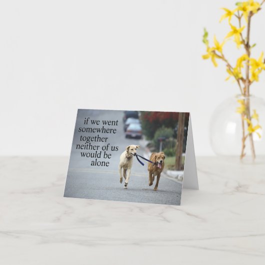 Carte pas seul (Fleur jaune)