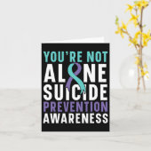 Carte Pas seule Dépression Prévention Suicide Sensibilis (Fleur jaune)
