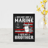 Carte Pas seulement un Marine, c'est mon frère Patriotiq (Fleur jaune)