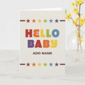 Carte Pas Stright Design Hello Baby Card (Fleur jaune)