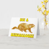 Carte Pas un météorologiste Groundhog (Fleur jaune)