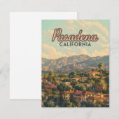 Carte Pasadena Los Angeles California Mountains Card (Devant / Derrière)