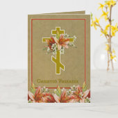 Carte Pascha catholique byzantine (Fleur jaune)