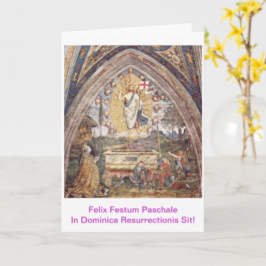 Carte Paschalis Scida En Dominique Résurrection (Fleur jaune)