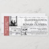 Carte Pass Mariage Paris Light Burgundy (Devant)