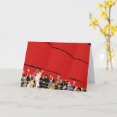 Carte Passagers de bateaux de croisière vintages saluant (Fleur jaune)