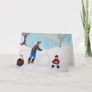 Carte Passant un jour de neige ensemble