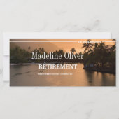 Carte Passe d'embarquement à la retraite Coucher de sole (Dos)