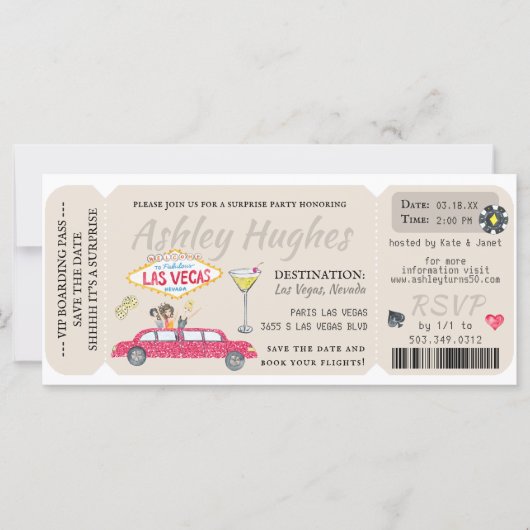 Carte Passe d'embarquement | Destination surprise Annive (Devant)