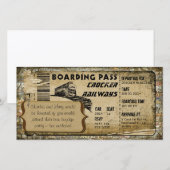 Carte Passe vintage d'embarquement (Devant / Derrière)