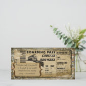 Carte Passe vintage d'embarquement (Debout devant)