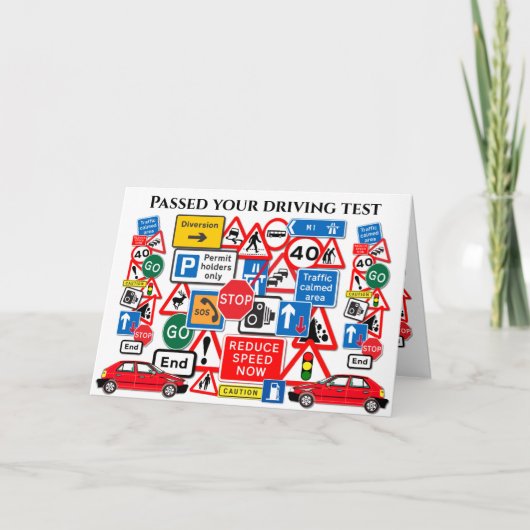 Carte Passé votre test de conduite ~ Félicitations! (Devant)
