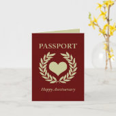 Carte passeport heureux d'anniversaire (Fleur jaune)
