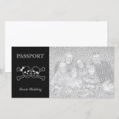 Carte passeport mariage pirate (Devant / Derrière)