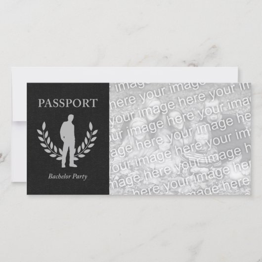 Carte passeport pour enterrement de vie de garçon (Devant)