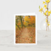 CARTE "PASSER À TRAVERS LES BOIS À L'AUTOMNE" (Fleur jaune)
