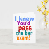 Carte passer l'examen à la barre (Fleur jaune)