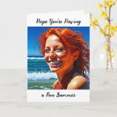 Carte Passez un été amusant | Mlle You (Fleur jaune)