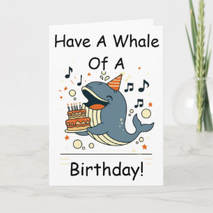 Carte Passez une Baleine d'anniversaire Chanteuse de Bal