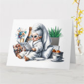 Carte Passez-vous un moment agréable - Voir dos (Fleur jaune)