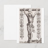 Carte Passion de Jésus crucifixion du Christ (Devant / Derrière)