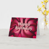 Carte Passion de rouge de joyeux anniversaire (Fleur jaune)