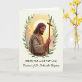 Carte Passion de saint Jean Baptiste Paix de Dieu (Fleur jaune)