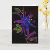 Carte Passion pourpre (Fleur jaune)