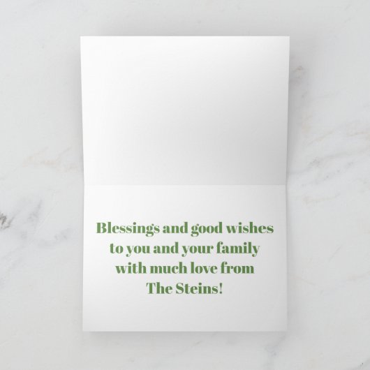 Carte Passover Greeting Card "Gold Jerusalem" (Intérieur)