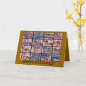 Carte Passover - Yiddish Positive Phrases Card (Fleur jaune)