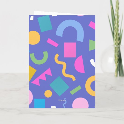 Carte  Pastel Abstract Shapes Pattern Design (Dos)
