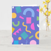 Carte  Pastel Abstract Shapes Pattern Design (Fleur jaune)