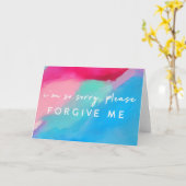 Carte Pastel Abstrait | Je suis désolé, pardonne-moi, s' (Fleur jaune)