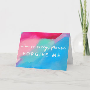 Carte Pastel Abstrait   Je suis désolé, pardonne-moi, s'