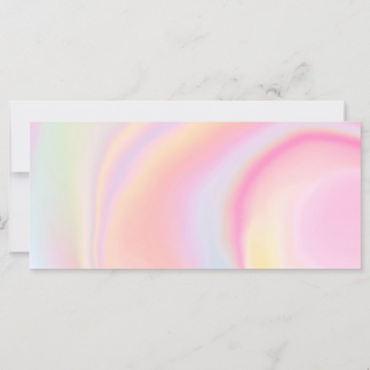 Carte Pastel arc-en-ciel marbre rose logo cadeau certifi (Dos)