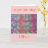 Carte Pastel Art Abstrait Anniversaire (Fleur jaune)